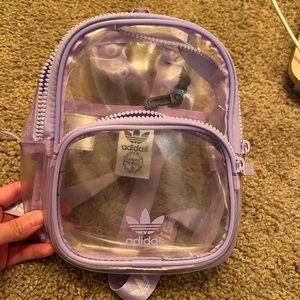 Adidas mini transparent lavender backpack